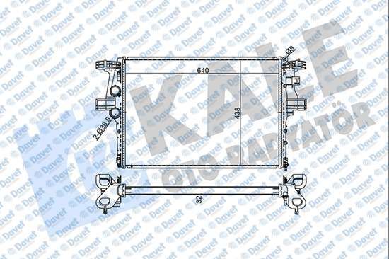 KALE 354990 Su Radyatoru Iveco Daily V 2.3 11>  Daily Vi  Daily Citys  Daily Line 14> (Mt) [Brazing] [640x438x32]